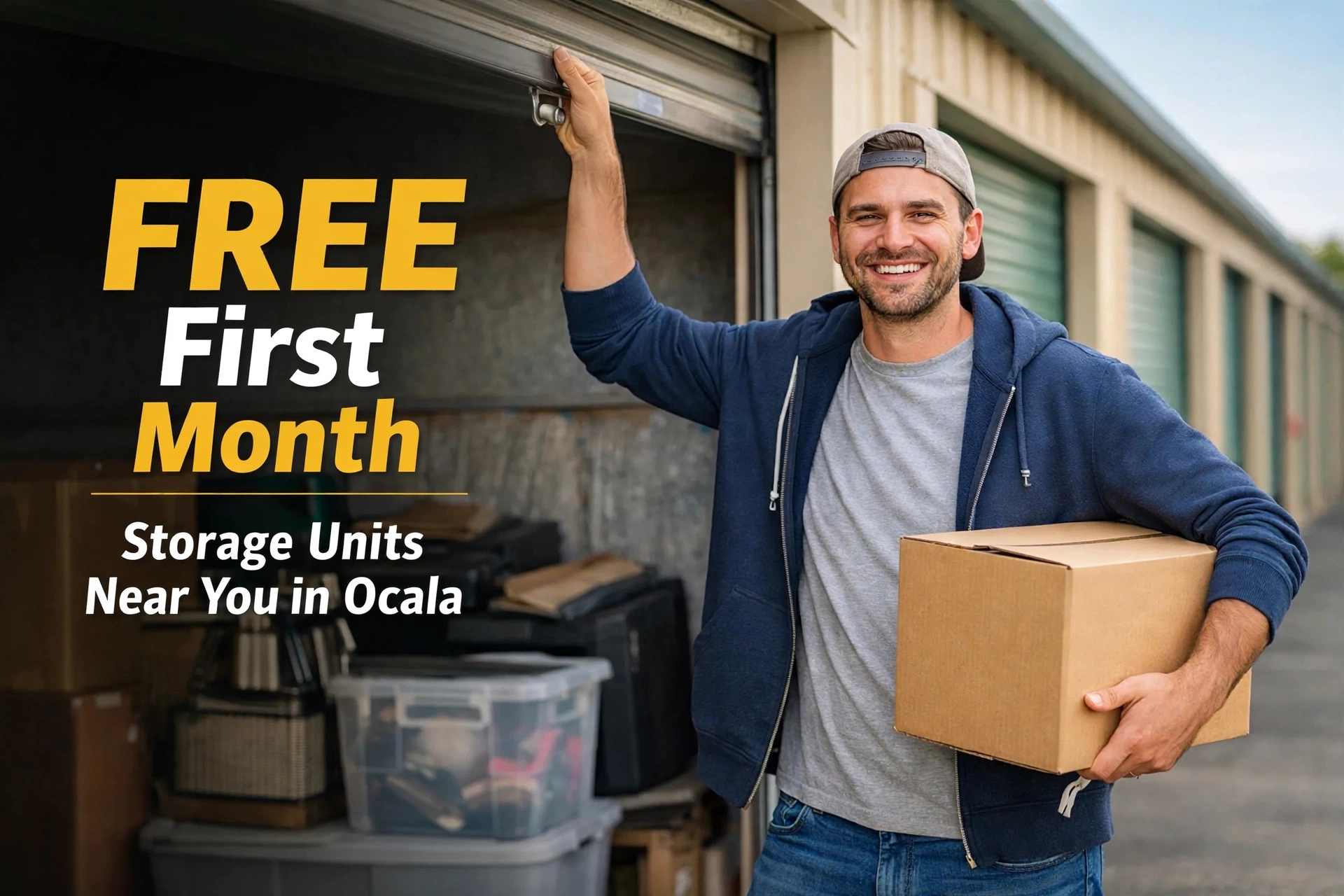 FREE First Month Special — Get Secure Storage in Ocala with Your First Month FREE!